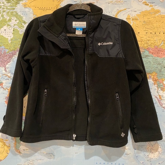 Columbia Bugaboo fleece interchange full zip up jacket black size 10-12 youth - Picture 1 of 6